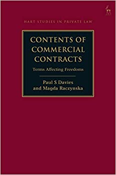 (eBook PDF)Contents of Commercial Contracts: Terms Affecting Freedoms (Hart Studies in Private Law) by Paul S. Davies and Magda Raczynska 