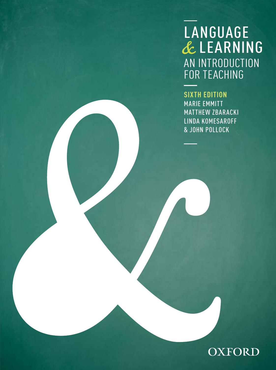 (eBook PDF)Language and Learning An Introduction for Teaching 6th Edition by Marie Emmitt