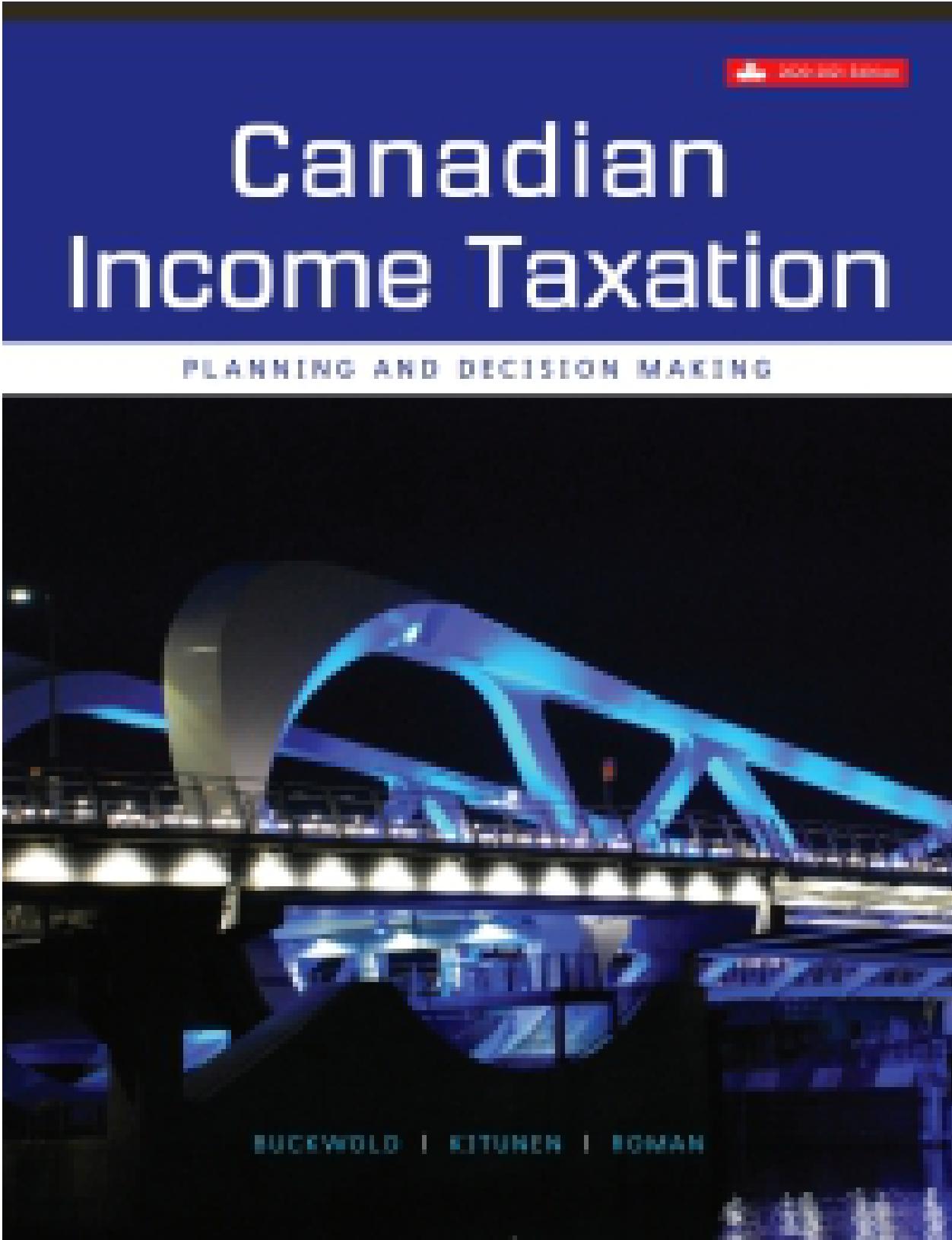 (eBook PDF)Canadian Income Taxation 2020-2021 23rd Edition by William Buckwold,Joan Kitunen