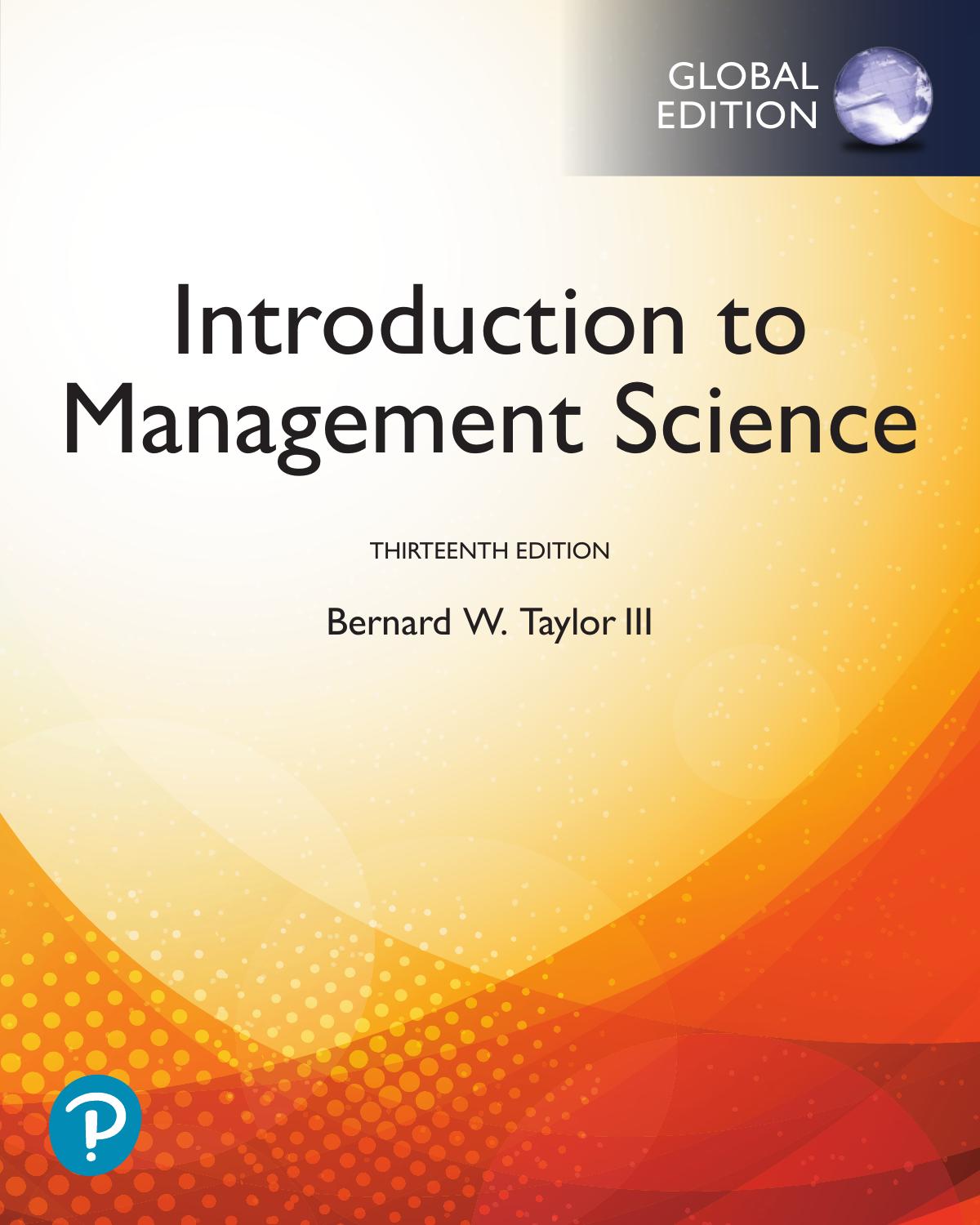 (eBook PDF)Introduction to Management Science Global Edition 13th Edition by Bernard Taylor III