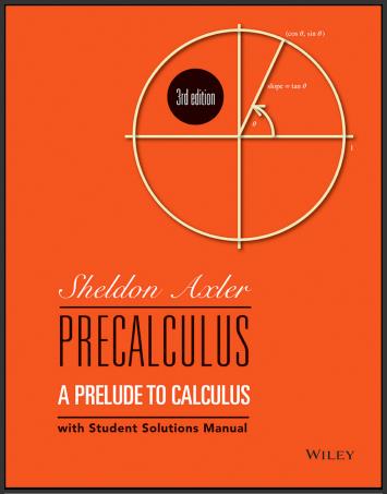 Test Bank for Precalculus A Prelude to Calculus 3rd Edition by Sheldon Axler