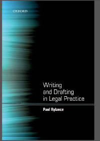 (eBook PDF) Writing and Drafting in Legal Practice by Paul Rylance