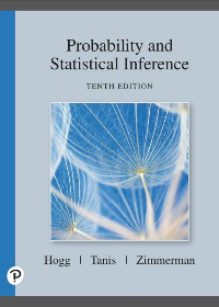 Solution manual for Probability and Statistical Inference 10th Edition by Robert V. Hogg