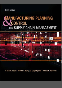 Manufacturing Planning and Control for Supply Chain Management 6th Edition by F. Robert Jacobs 