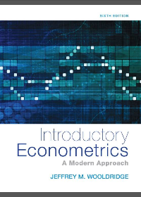 Test Bank for Introductory Econometrics A Modern Approach 6th Edition