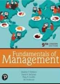 (Test Bank)Revel for Fundamentals of Management, Ninth Canadian Edition by  Stephen RobbinsDavid DecenzoMary CoulterIan Anderson