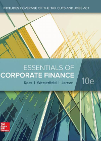 Test Bank for Essentials of Corporate Finance 10th Edition by  Stephen Ross