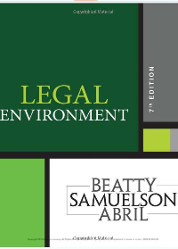 (eBook PDF) Legal Environment 7th Edition