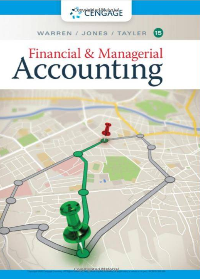 (eBook PDF)Financial and Managerial Accounting, 15th Edition by Carl Warren , Jefferson P. Jones , Ph.D., CMA, William B. Tayler  Cξηgαge Learning; 15 edition (January 1, 2019)