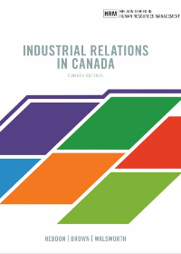 Solution manual for Industrial Relations in Canada 4th Edition by Robert Hebdon , Travor Brown , Scott Walsworth 