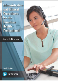 (eBook PDF) Administrative and Clinical Procedures for the Canadian Health Professional 4th Edition by Thompson Valerie D.