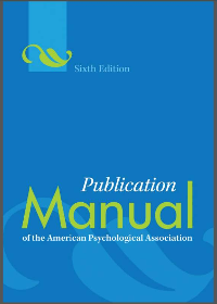 (eBook PDF) Publication Manual of the American Psychological Association 6th Edition