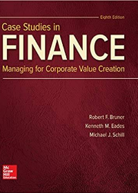 (Solution manual)Case Studies in Finance 8th Edition by Robert F. Bruner , Kenneth Eades Professor of Business Administration , Michael Schill Associate Professor of Business Administration  McGraw-Hill Education; 8 edition (October 30, 2017)