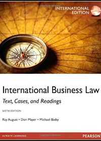 Solution manual for International Business Law 6th International Edition