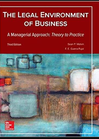 Test Bank for The Legal Environment of Business, A Managerial Approach: Theory to Practice 3rd Edition