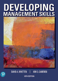 Test Bank for Developing Management Skills, 10th Edition by David A. Whetten , Kim Cameron 
