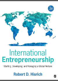 International Entrepreneurship Starting Developing and Managing a Global Venture 3e