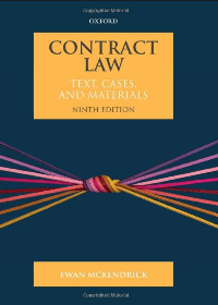 (eBook PDF)Contract Law: Text, Cases, and Materials 9th Edition by Ewan McKendrick
