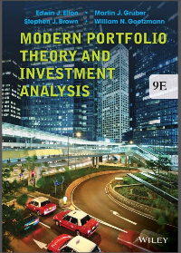 Modern Portfolio Theory and Investment Analysis 9th Edition by Edwin J. Elton