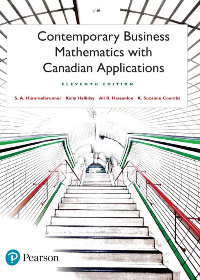 Test Bank for Contemporary Business Mathematics with Canadian Applications, 11th Canadian Edition by Hummelbrunner,Halliday Kelly,Hassanlou,Coombs K. Suzanne