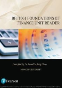 (eBook PDF)BFF1001 Foundations of Finance Unit Reader (Custom Edition eBook) by Tom Valentine; Arthur Keown; Sheridan Titman; Jonathan Berk P.Ed Aus Custom