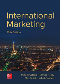 Test Bank for International Marketing 18th Edition by Philip Cateora , John Graham , Mary Gilly 