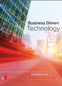 Test Bank for Business Driven Technology 7th Edition