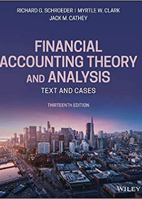 (Test Bank)Financial Accounting Theory and Analysis: Text and Cases 13th Edition by Richard G. Schroeder , Myrtle W. Clark , Jack M. Cathey 