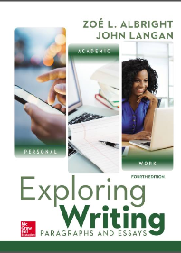 (eBook PDF)Exploring Writing: Paragraphs and Essays 4th Edition by Zoé L. Albright, John Langan