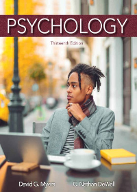 Test Bank for Psychology 13th Edition by David G. Myers,C. Nathan DeWall