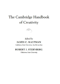 (eBook PDF) The Cambridge Handbook of Creativity