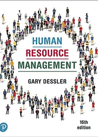 (eBook PDF) Human Resource Management 16th Edition by Gary Dessler  Pearson; 16 edition (April 20, 2019)