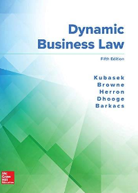 (eBook PDF)Dynamic Business Law 5th Edition by Nancy Kubasek  