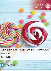 (eBook PDF)Starting Out with Python 4th Global Edition by Tony Gaddis