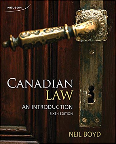 (eBook PDF)Canadian Law - An Introduction, 6th Edition  by Neil Boyd 