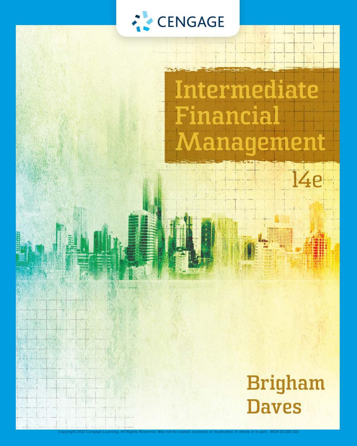 (eBook PDF)Intermediate Financial Management 14th Edition by Eugene F. Brigham,Phillip R. Daves