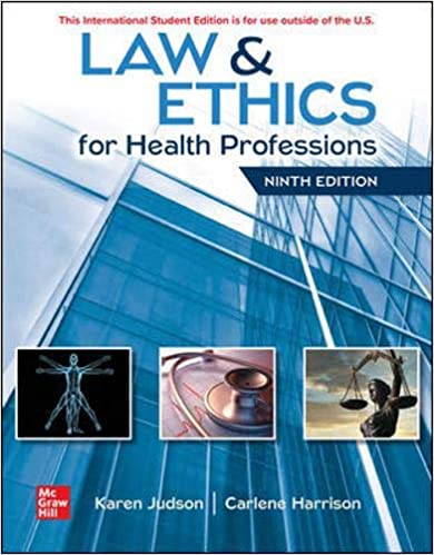 (eBook PDF)Law and Ethics for Health Professions 9th Edition by Karen Judson , Carlene Harrison 