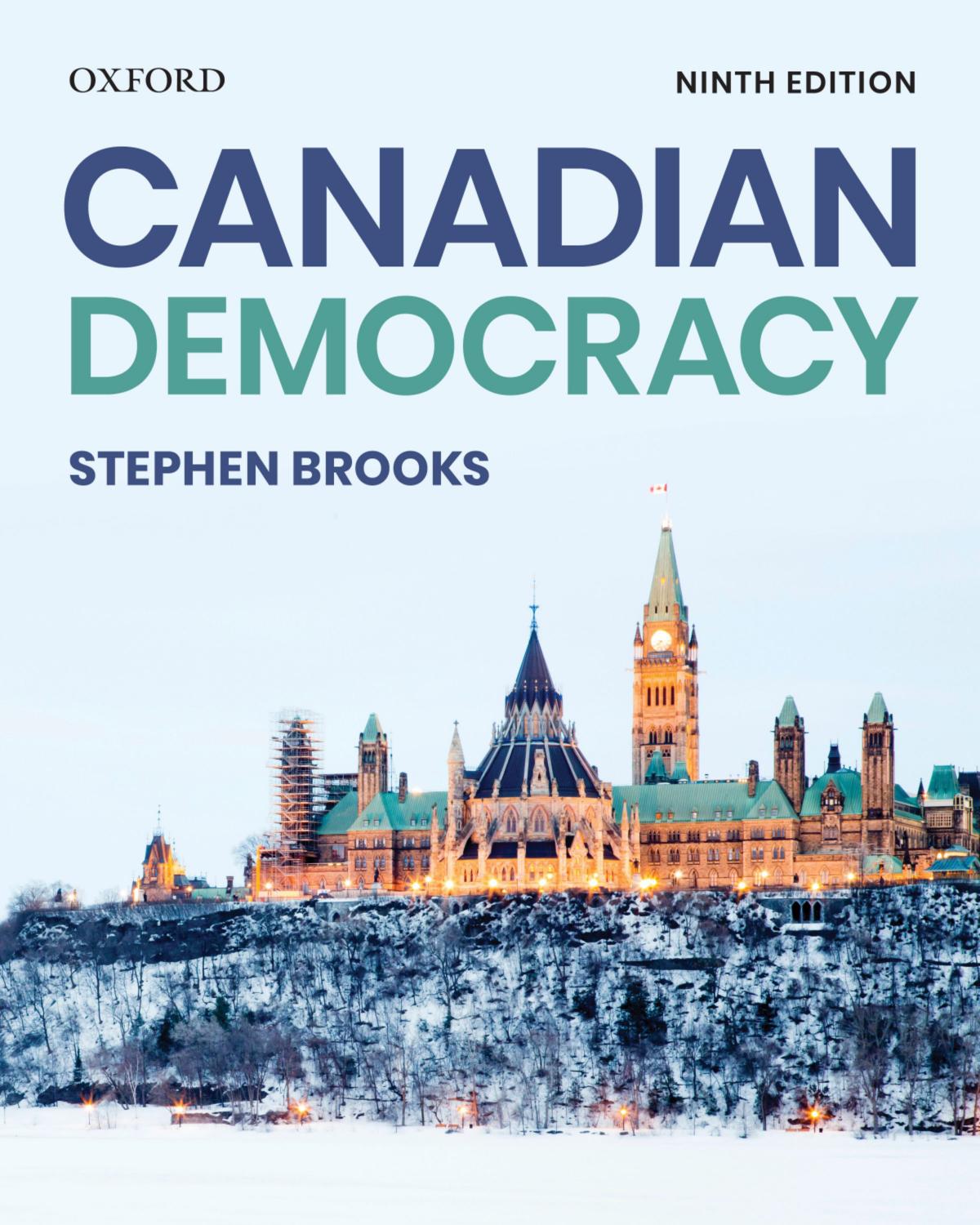 (eBook PDF)Canadian Democracy 9th Edition by Oxford University Press, USA; 9th ed. edition (July 1 2020)