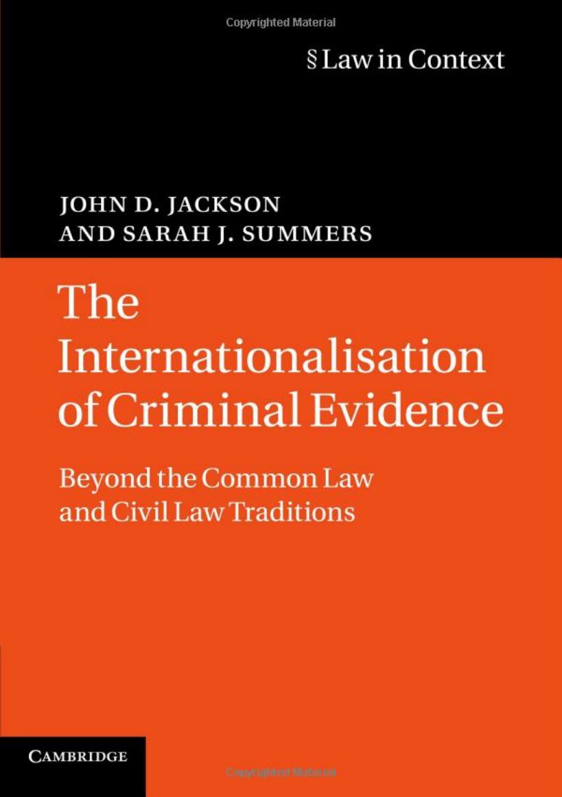 (eBook PDF)The Internationalisation of Criminal Evidence by John D. Jackson,Sarah J. Summers