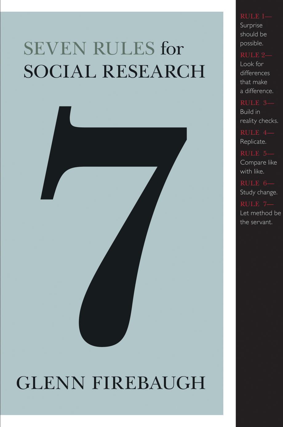 (eBook PDF)Seven Rules for Social Research by Glenn Firebaugh