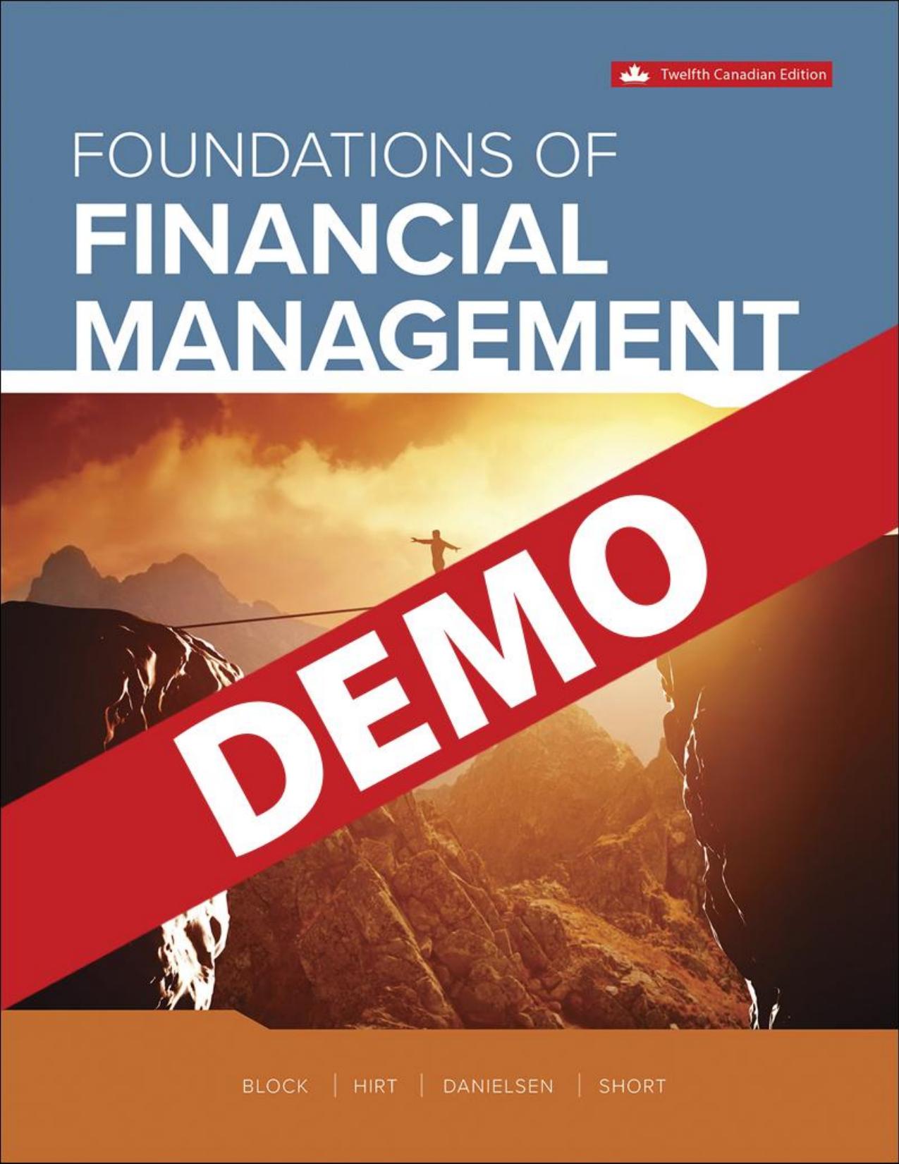 (eBook PDF)DEMO Foundations of Financial Management 12th Canadian Edition