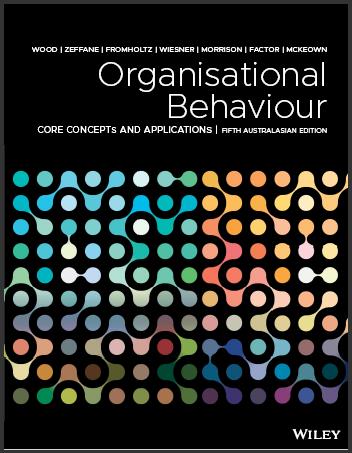 Test Bank for Organisational Behaviour: Core Concepts And Applications 5th Edition by Jack Maxwell Wood,Rachid M. Zeffane