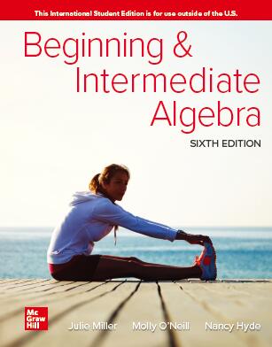 (eBook PDF)ISE EBook Beginning and Intermediate Algebra 6th Edition  by Julie Miller, Molly O'Neill, Nancy Hyde
