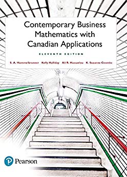 (eBook PDF)Contemporary Business Mathematics with Canadian Applications, 11th Canadian Edition by Hummelbrunner,Halliday Kelly,Hassanlou,Coombs K. Suzanne