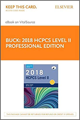 (eBook PDF)2018 HCPCS Level II Professional Edition - E-Book by Carol J. Buck MS CPC CCS-P 