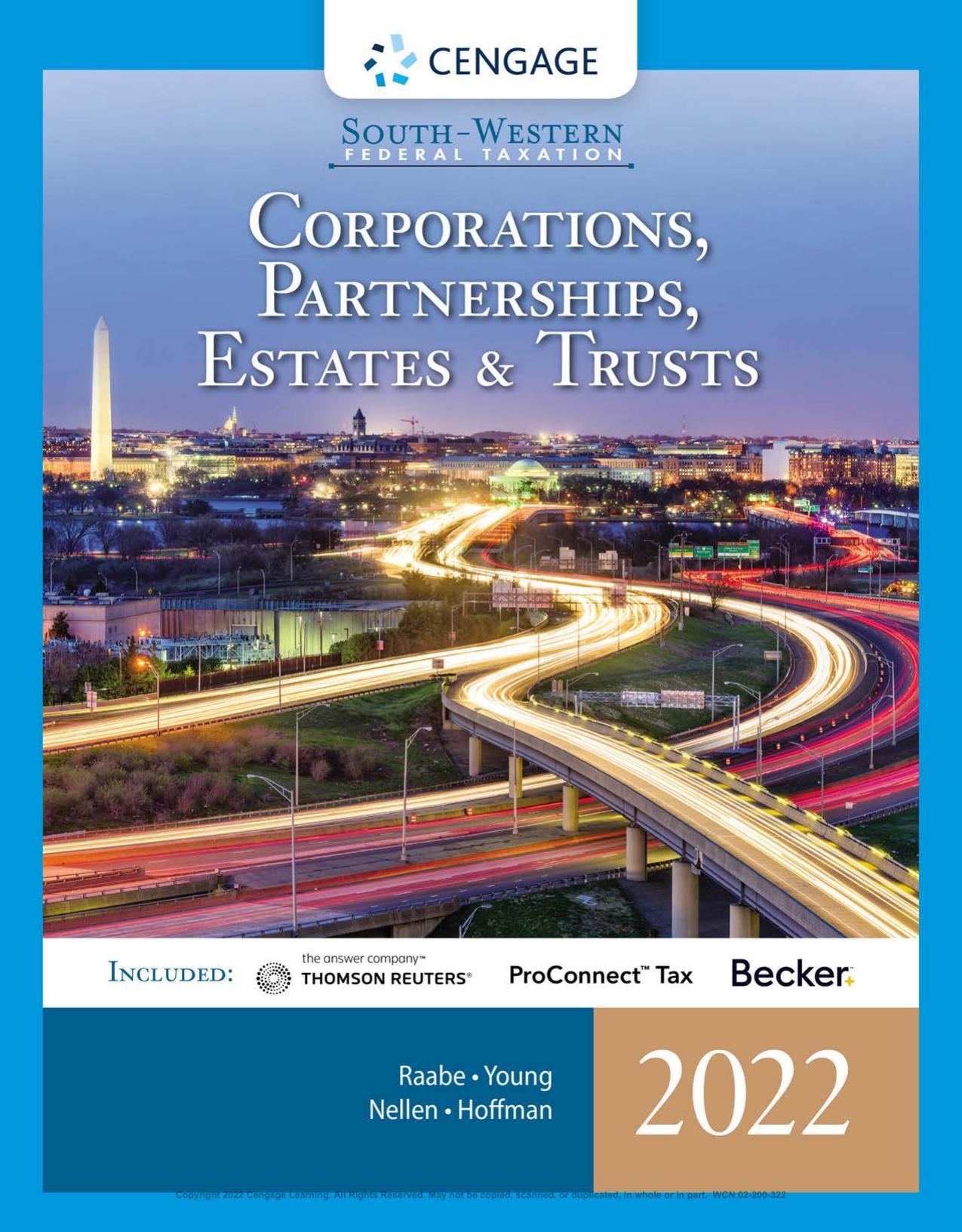 (eBook PDF)South-Western Federal Taxation 2022: Corporations, Partnerships, Estates and Trusts 45th Edition by William A. Raabe, James C. Young