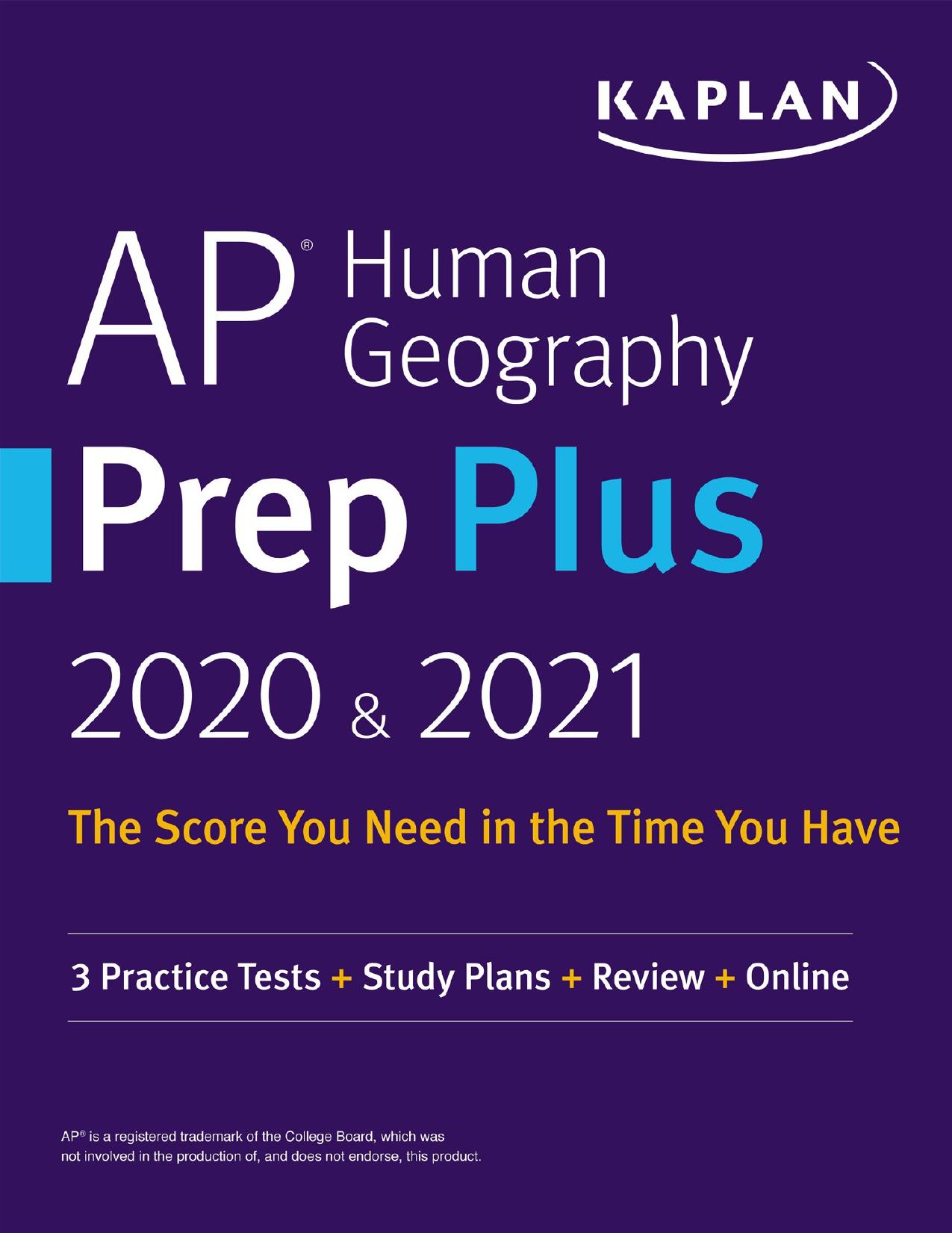 (eBook PDF)AP Human Geography Prep Plus 2020 ＆amp; 2021 by Kaplan Test Prep