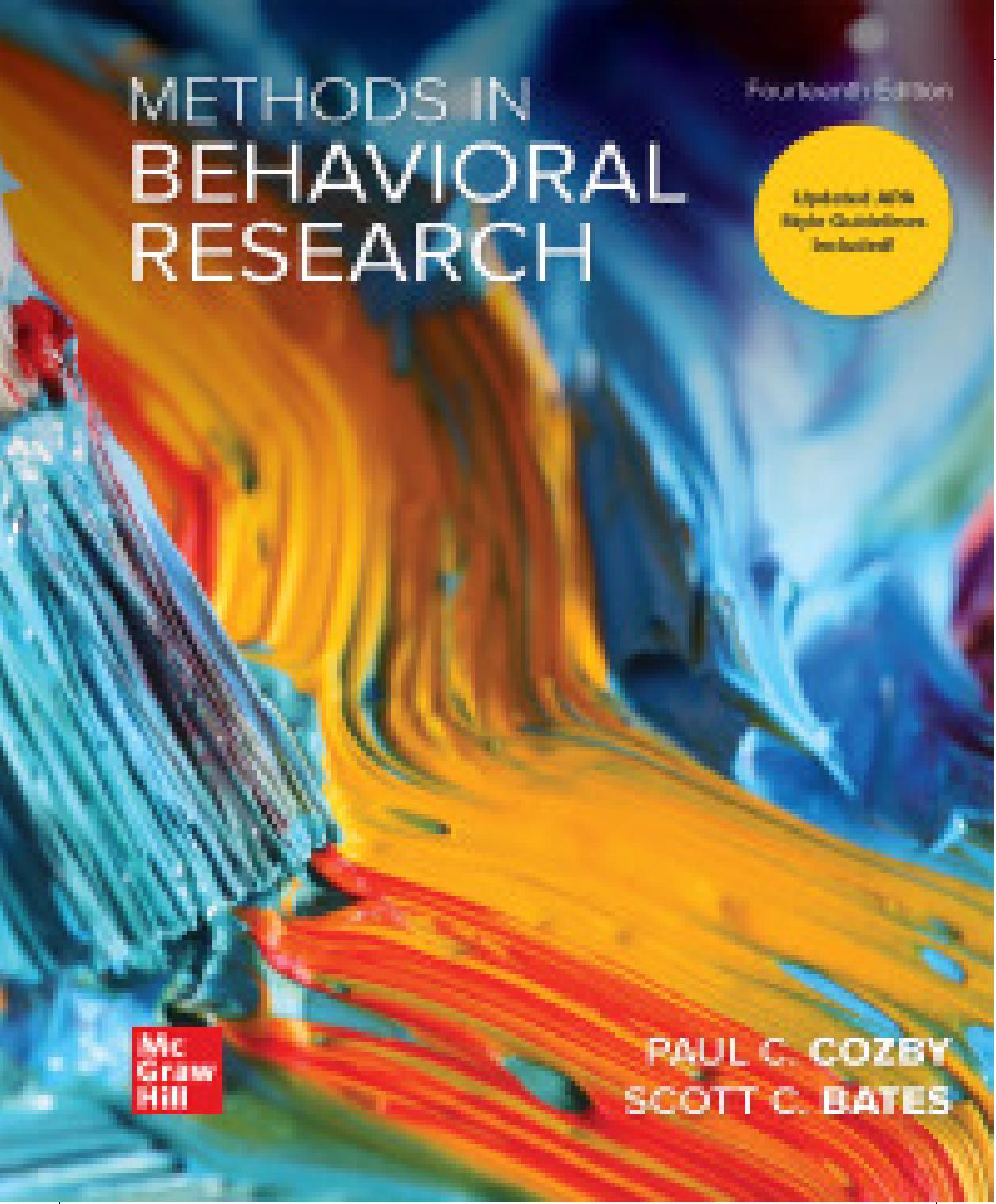 (eBook PDF)Methods in Behavioral Research 14th Edition by Paul Cozby,Scott Bates