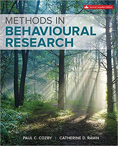 (eBook PDF)Methods in Behavioural Research, 2nd Canadian Edition by Paul C. Coz, Catherine D. Rawn 