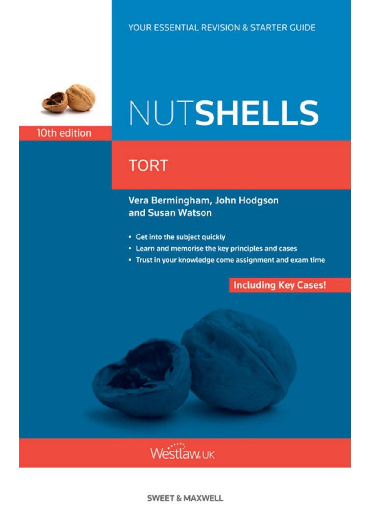 (eBook PDF)Nutshells Tort 10th Edition by Vera Bermingham